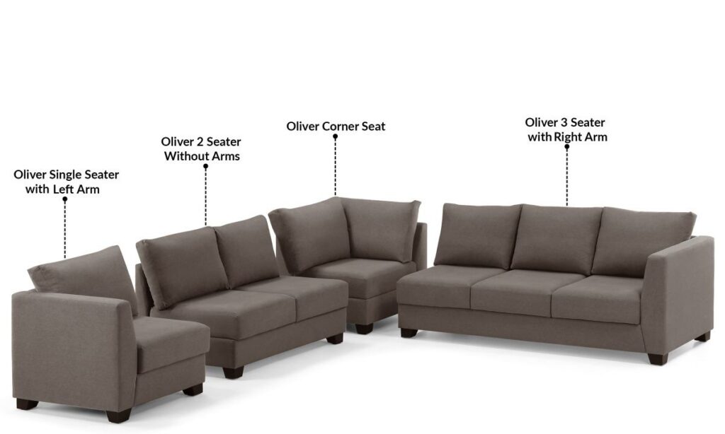 4-seater L-shape sofa | Black | Best Zohaib Furniture UAE Shop 4-seater L-shape sofa in UAE – Zohaib Furniture