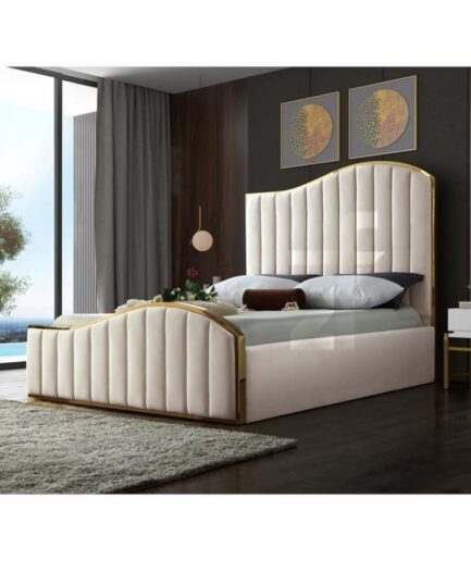 Midland Plush Velvet Upholstered Bed