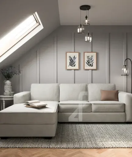 Claude Tonal Chenille Corner Chaise Sofa