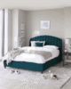 New Noelle Dark Teal Velvet Bed: Sophisticated Elegance and Comfort in UAE – Zohaib Furniture