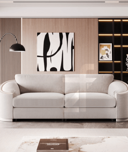 Rivet Arm Sofa Oversized Loveseat
