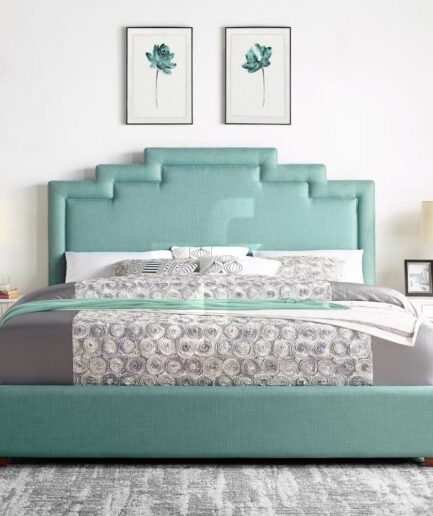Sadie Seafoam upholstered bed