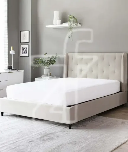Tufted Wingback Bed